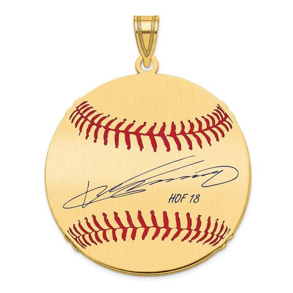 14K Gold Plated Vladimir Guerrero Signature LG Enamel Baseball Pendant
